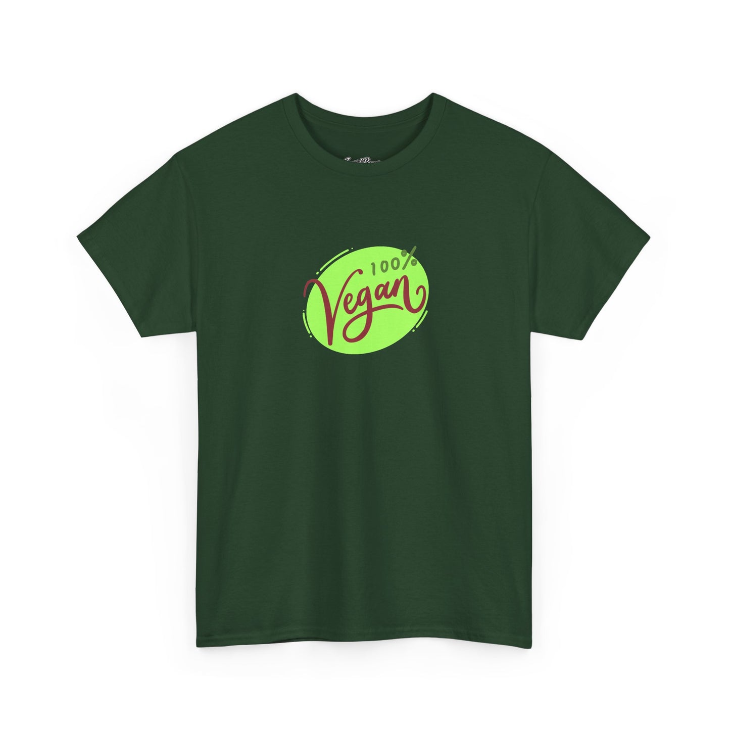 Vegan Tee — 100% Vegan Green Badge T-Shirt