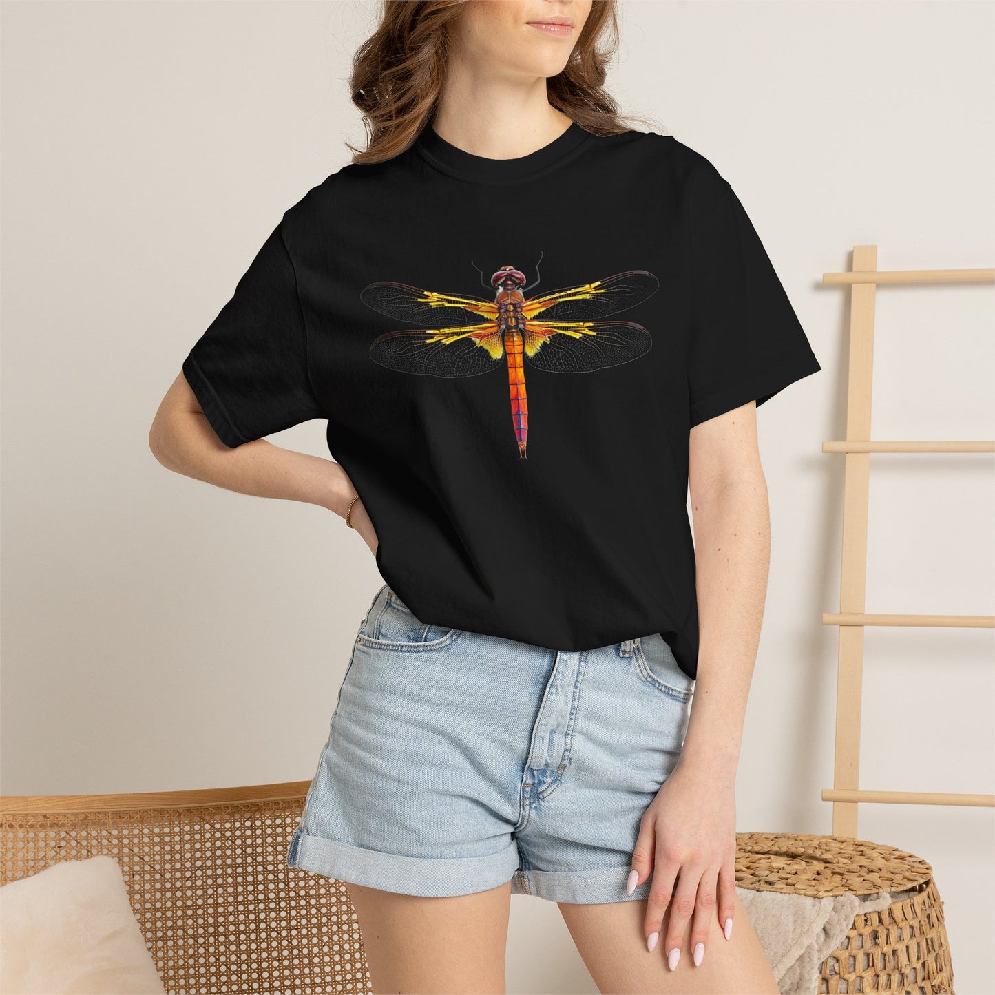 Dragonfly Art T-Shirt — Vibrant Watercolor Dragonfly Graphic Tee