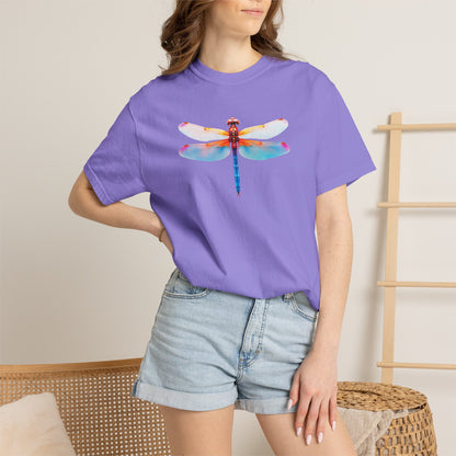 Dragonfly Watercolor T-Shirt — Colorful Nature Graphic Tee