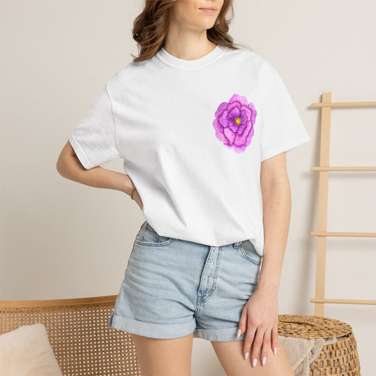 Floral Watercolor Chest Rose T-Shirt