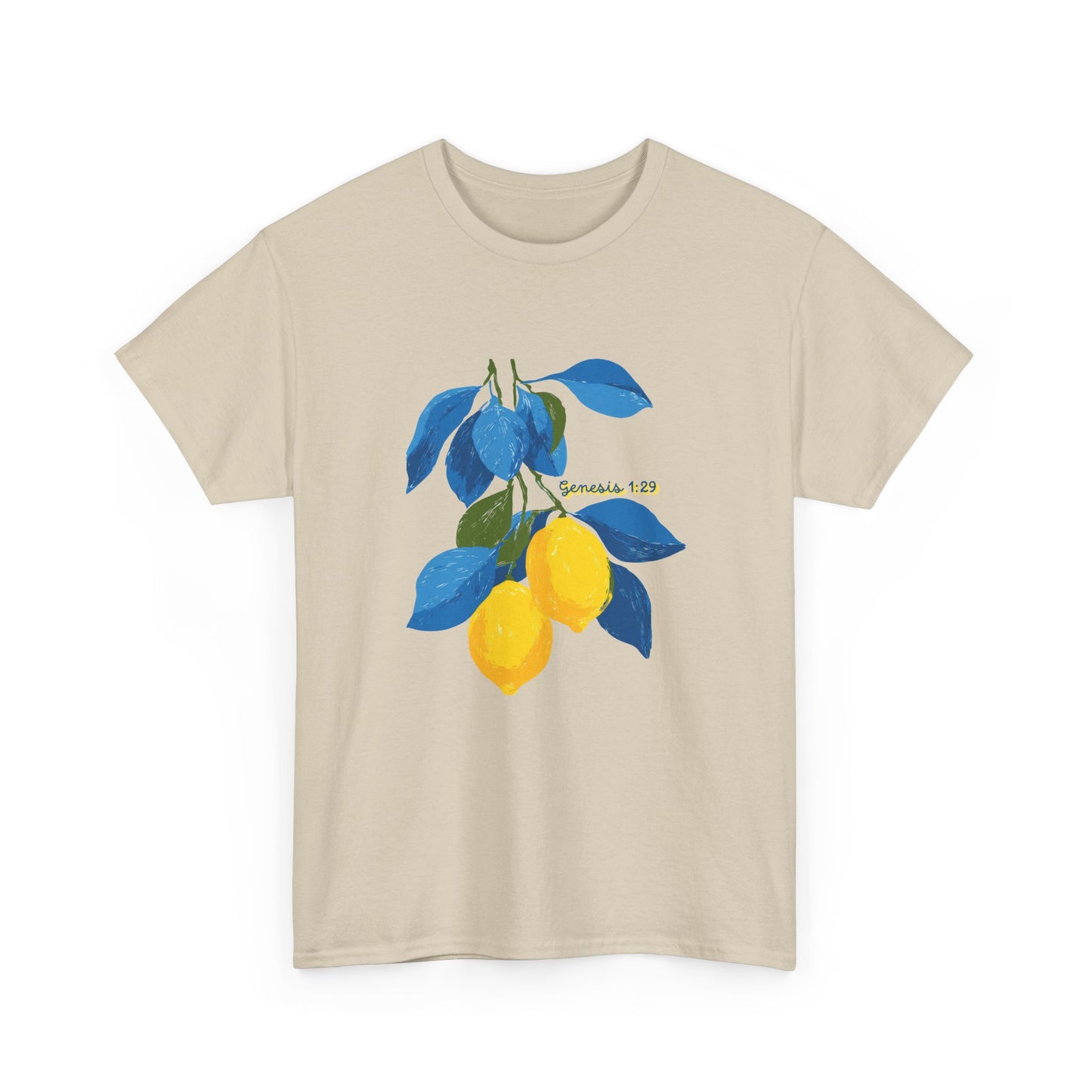 Lemon Branch Graphic Tee — Genesis 1:29 Inspirational Fruit Shirt