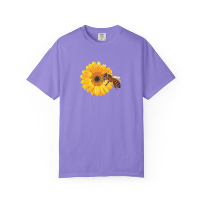 Sunflower & Bee T-Shirt — Floral Nature Graphic Tee