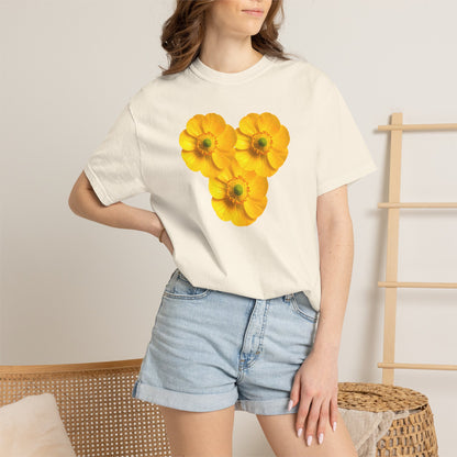 Yellow Floral Heart T-Shirt