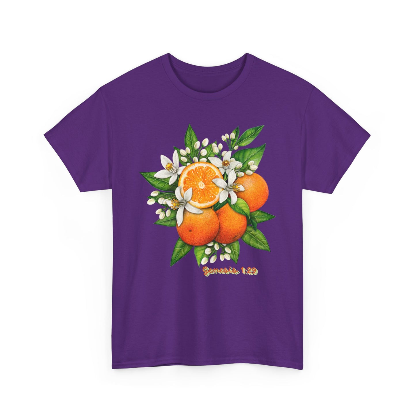 Orange Blossom Tee — Genesis 1:29 Fruit Illustration Shirt