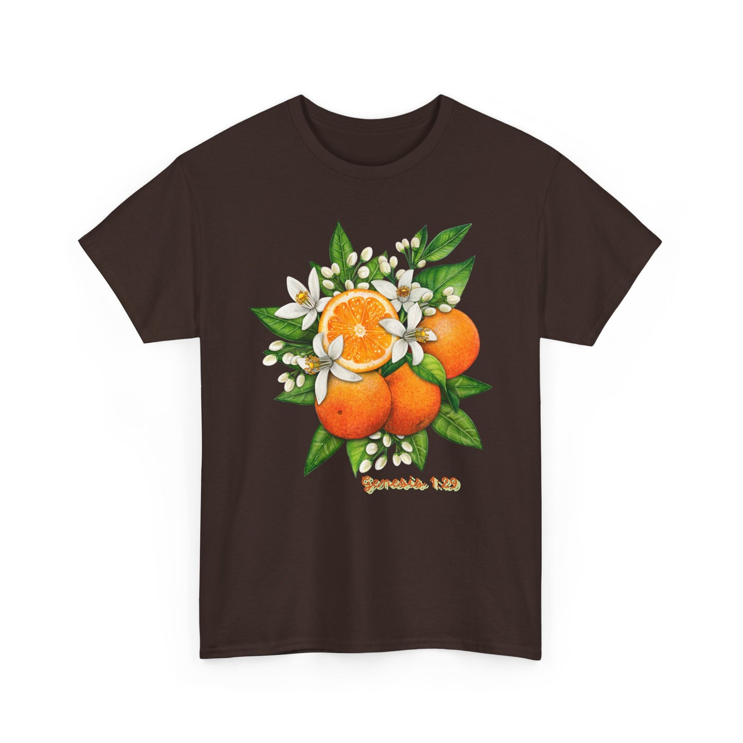 Orange Blossom Tee — Genesis 1:29 Fruit Illustration Shirt