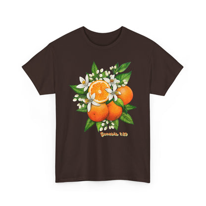 Orange Blossom Tee — Genesis 1:29 Fruit Illustration Shirt