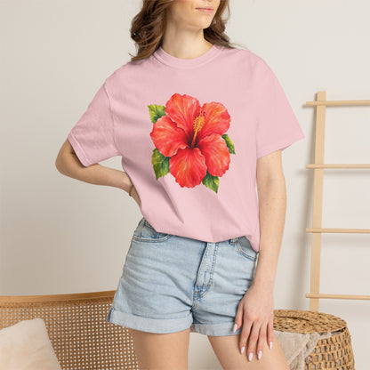 Hibiscus Bloom T-Shirt — Tropical Floral Tee