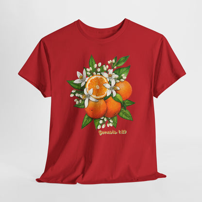 Orange Blossom Tee — Genesis 1:29 Fruit Illustration Shirt
